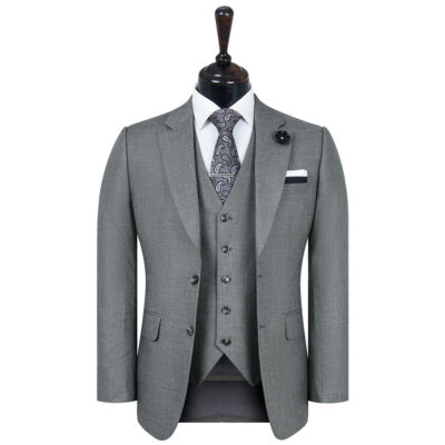 Olive Texture Classic Fit Suit