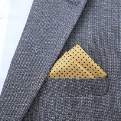 Beige 100% Silk Pocket Square