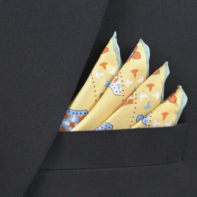 Mustard 100% Silk Pocket Square