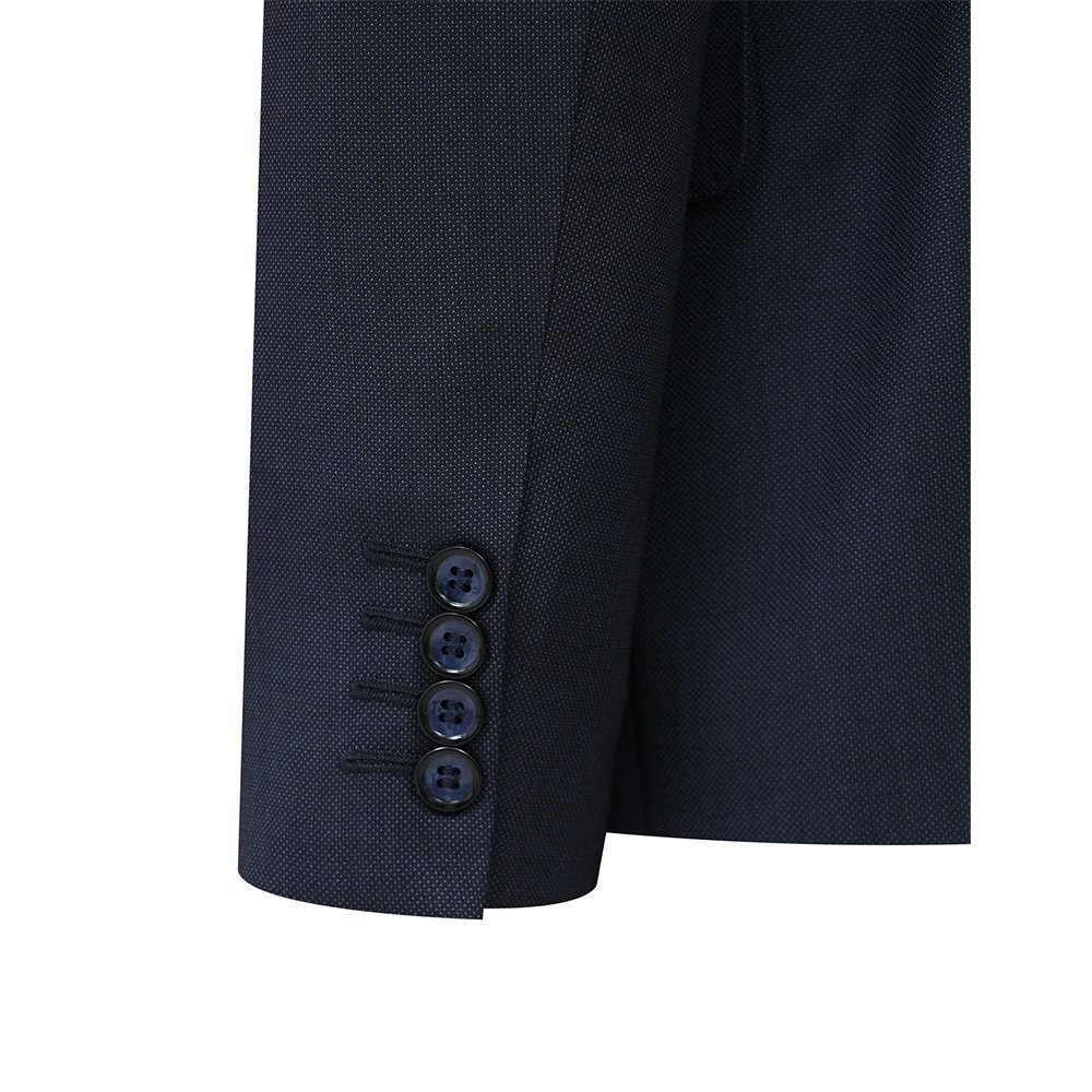 Navy Plain Classic Fit Suit - Image 4