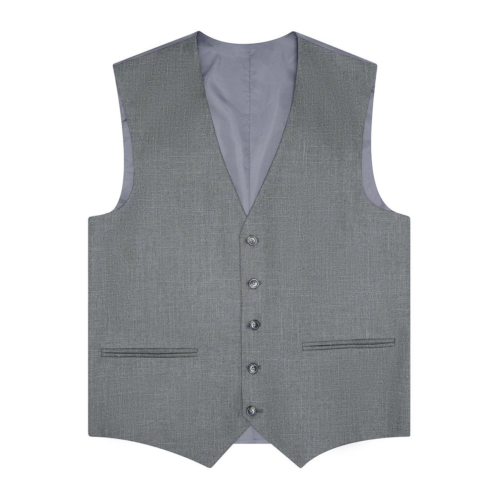 Olive Texture Classic Fit Suit - Image 3