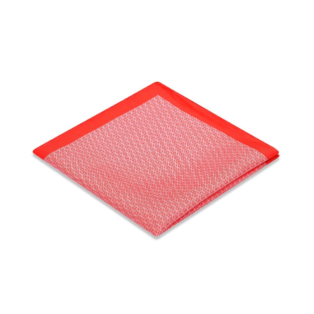 Peach 100% Silk Pocket Square - Image 4