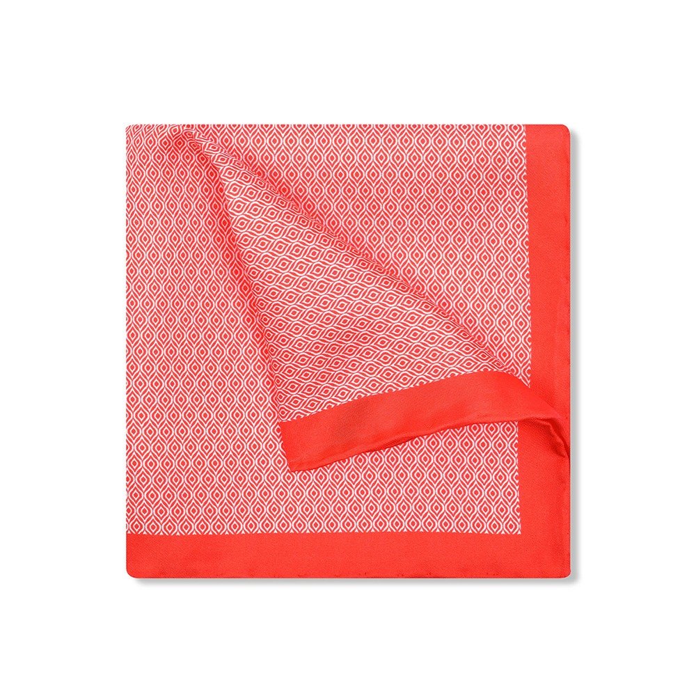 Peach 100% Silk Pocket Square - Image 3