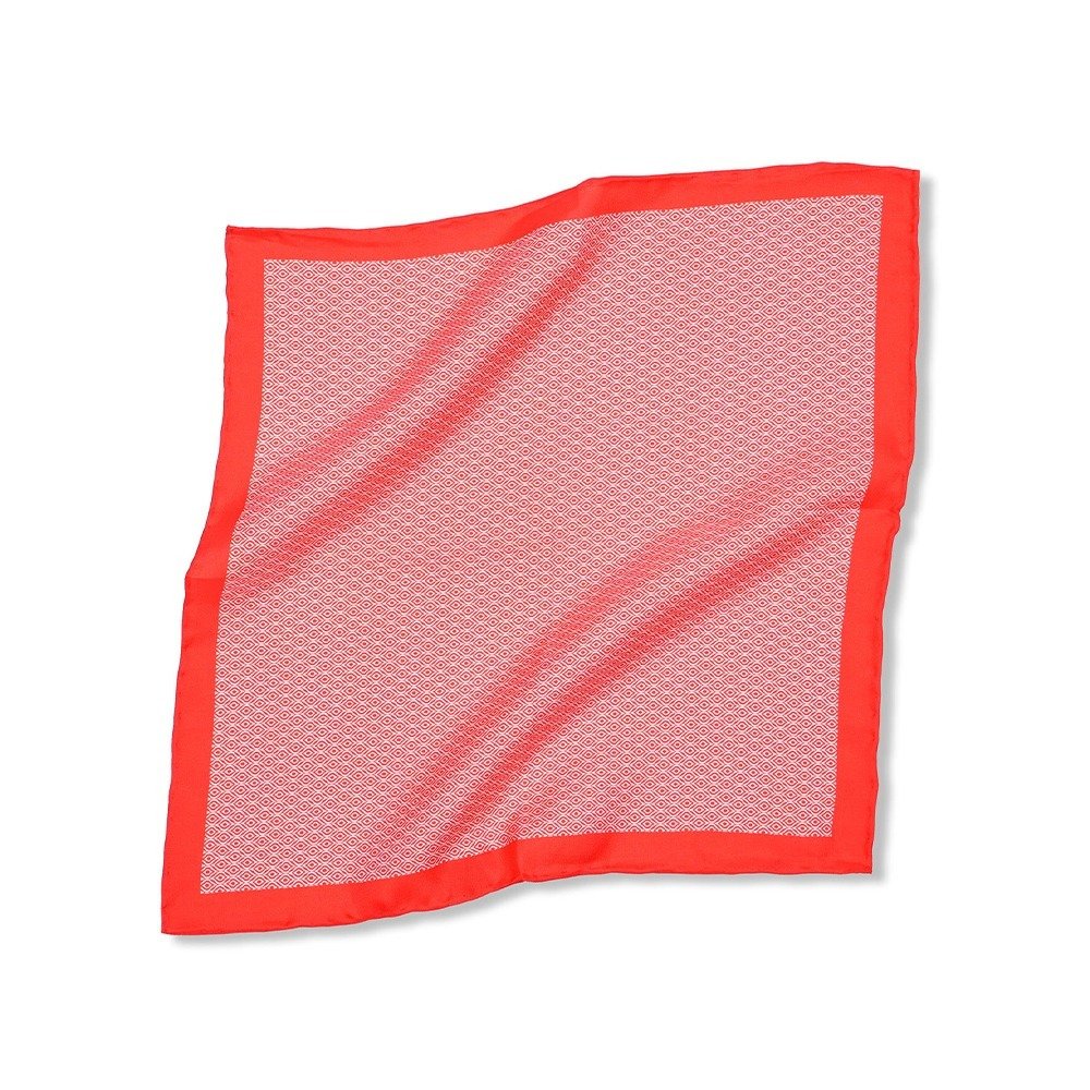 Peach 100% Silk Pocket Square - Image 2