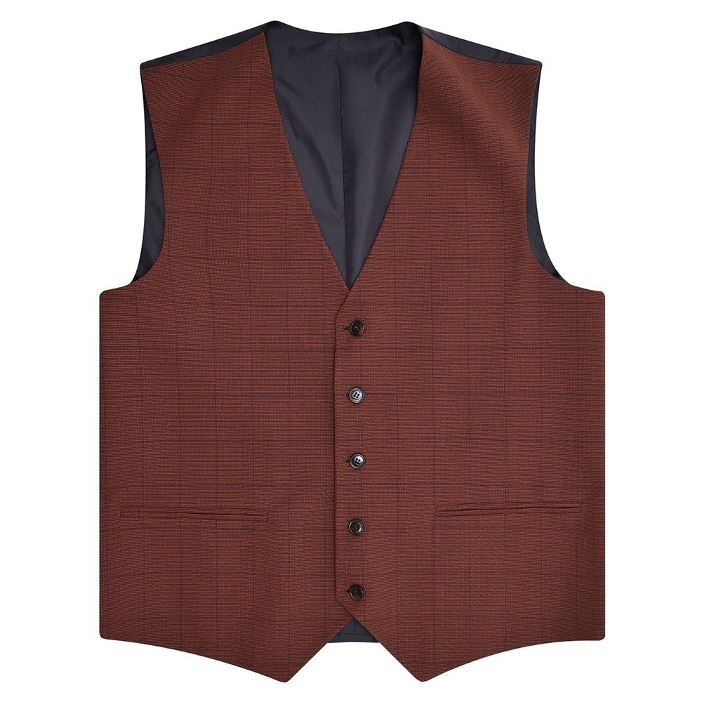 Rust Check Western Waistcoat