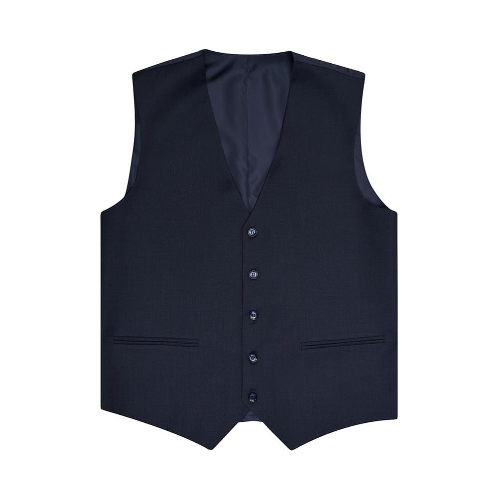 Navy Plain Classic Fit Suit - Image 3